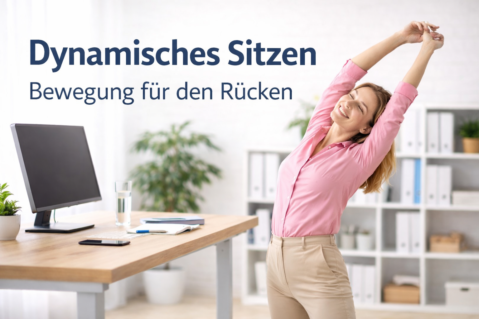 Dynamisches Sitzen im Büro zur Entlastung des Rückens